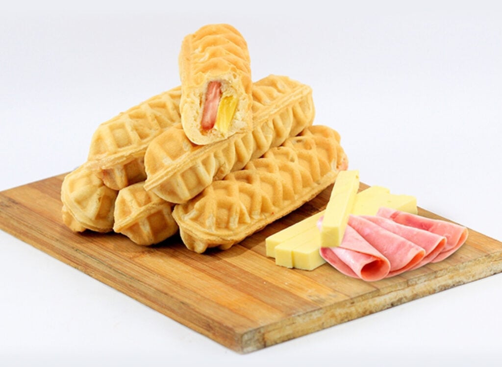 Bacon n cheese waffle
