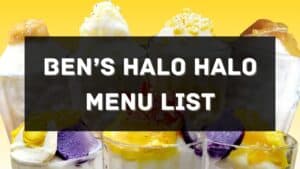 ben's halo halo menu prices philippines