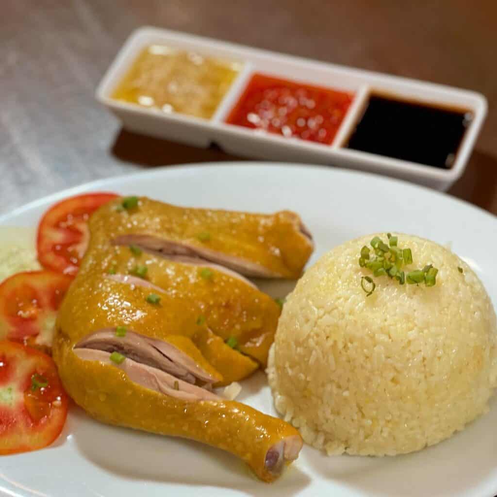 Hainanese chicken meal