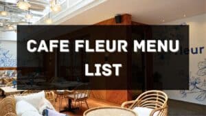 cafe fleur menu prices philippines
