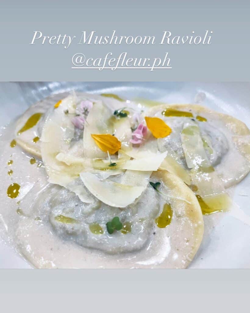 Wild mushroom ravioli