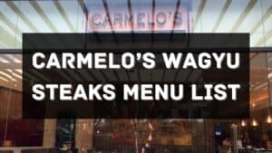 carmelo's wagyu steaks menu prices philippines