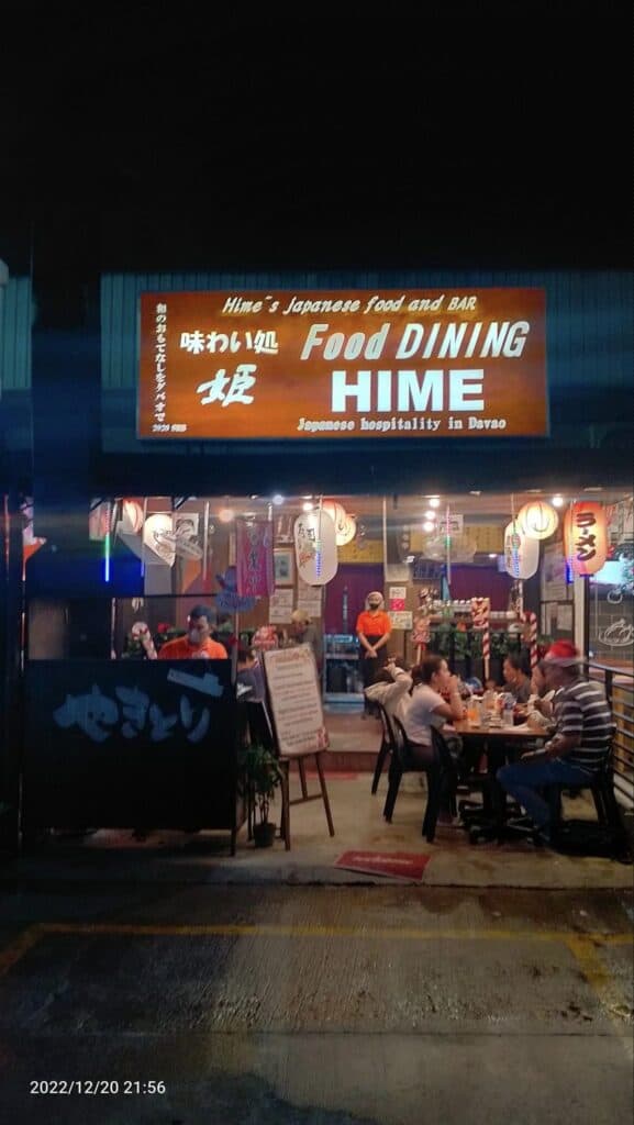 Japanese restaurants in Davao - Food dining hime