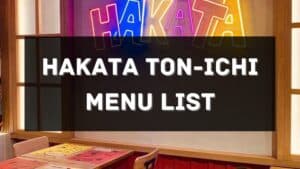 hakata ton-ichi menu prices philippines