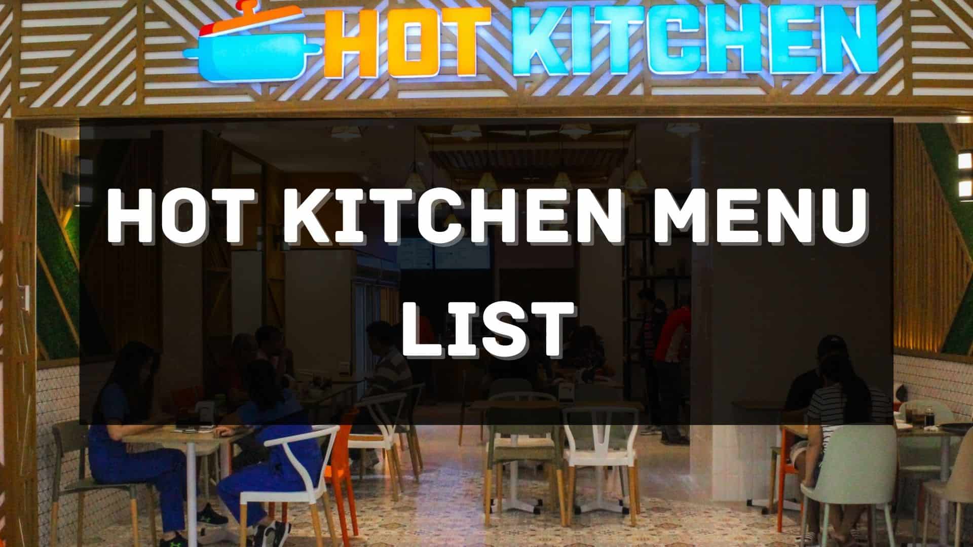 hot kitchen menu light mall