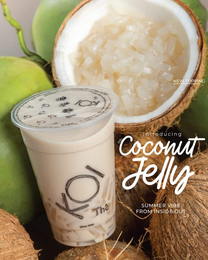 Coconut jelly milk tea