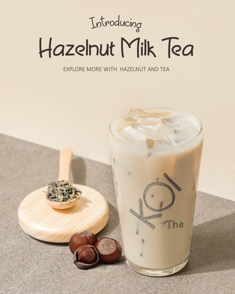 hazelnut milk tea