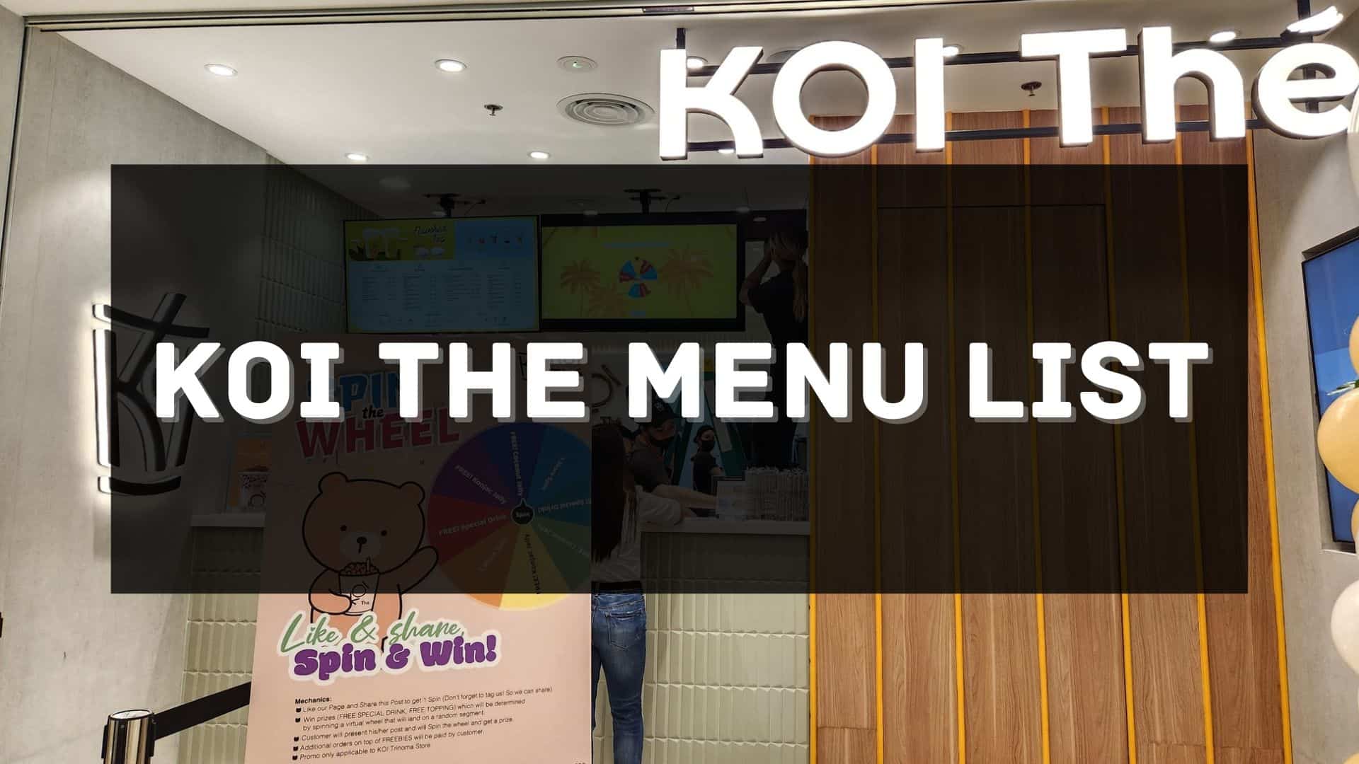 koi the menu prices philippines