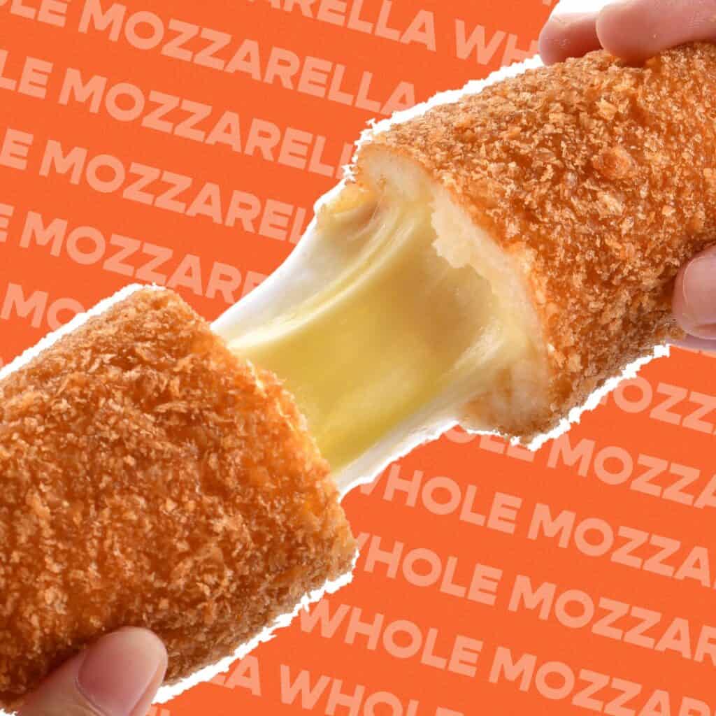 Whole mozzarella hotdog