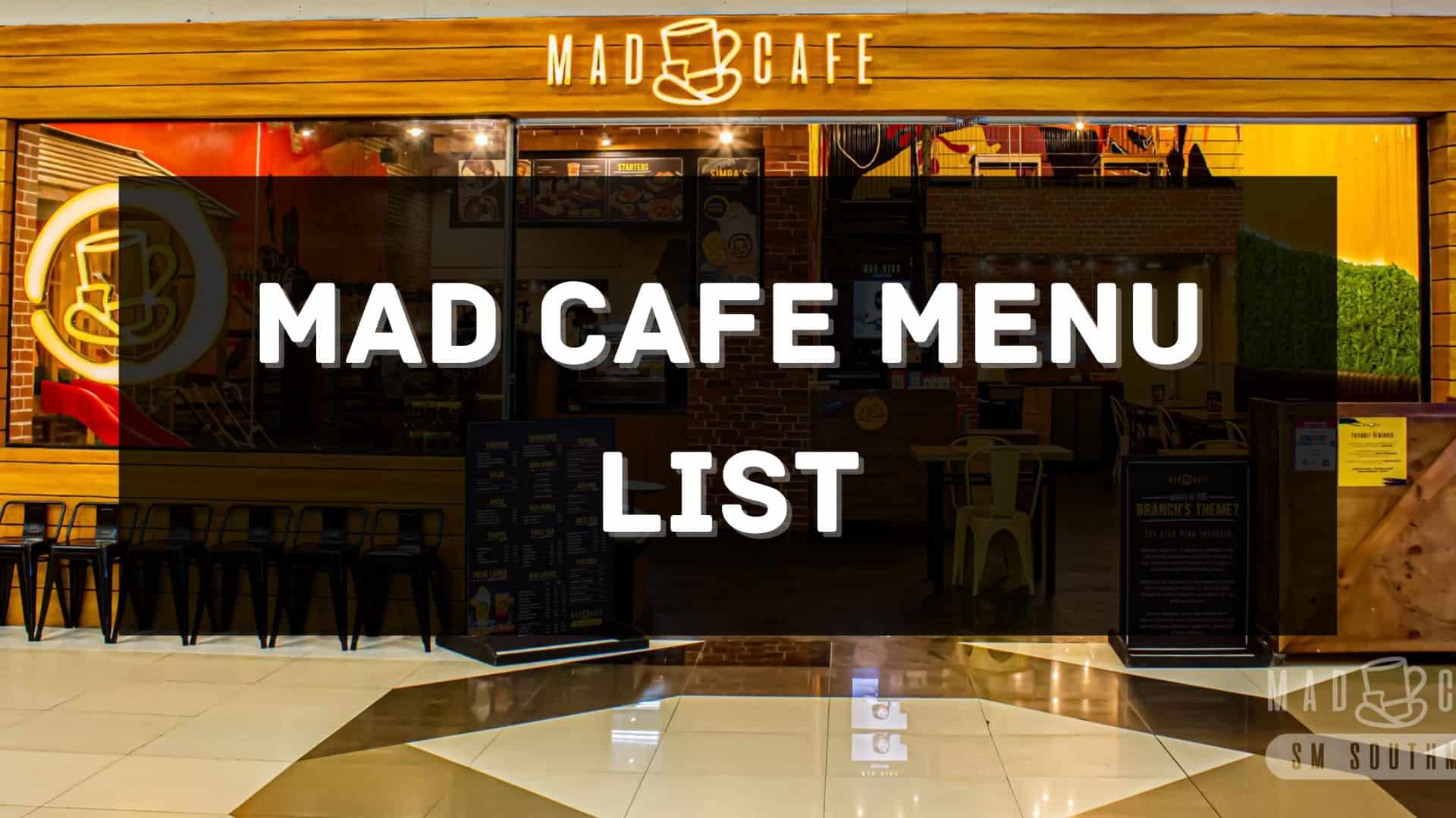 mad cafe menu prices philippines