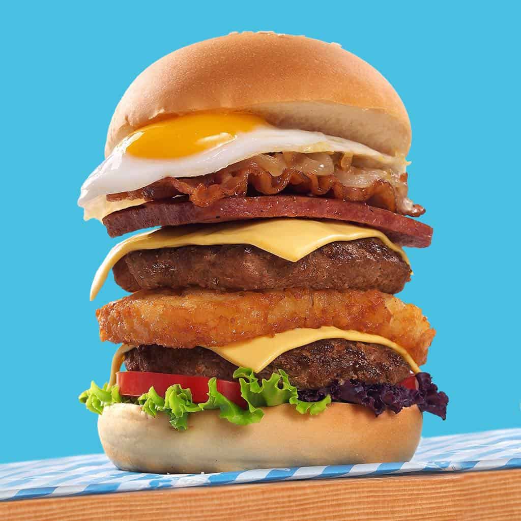 Biggs Diner's tower burger