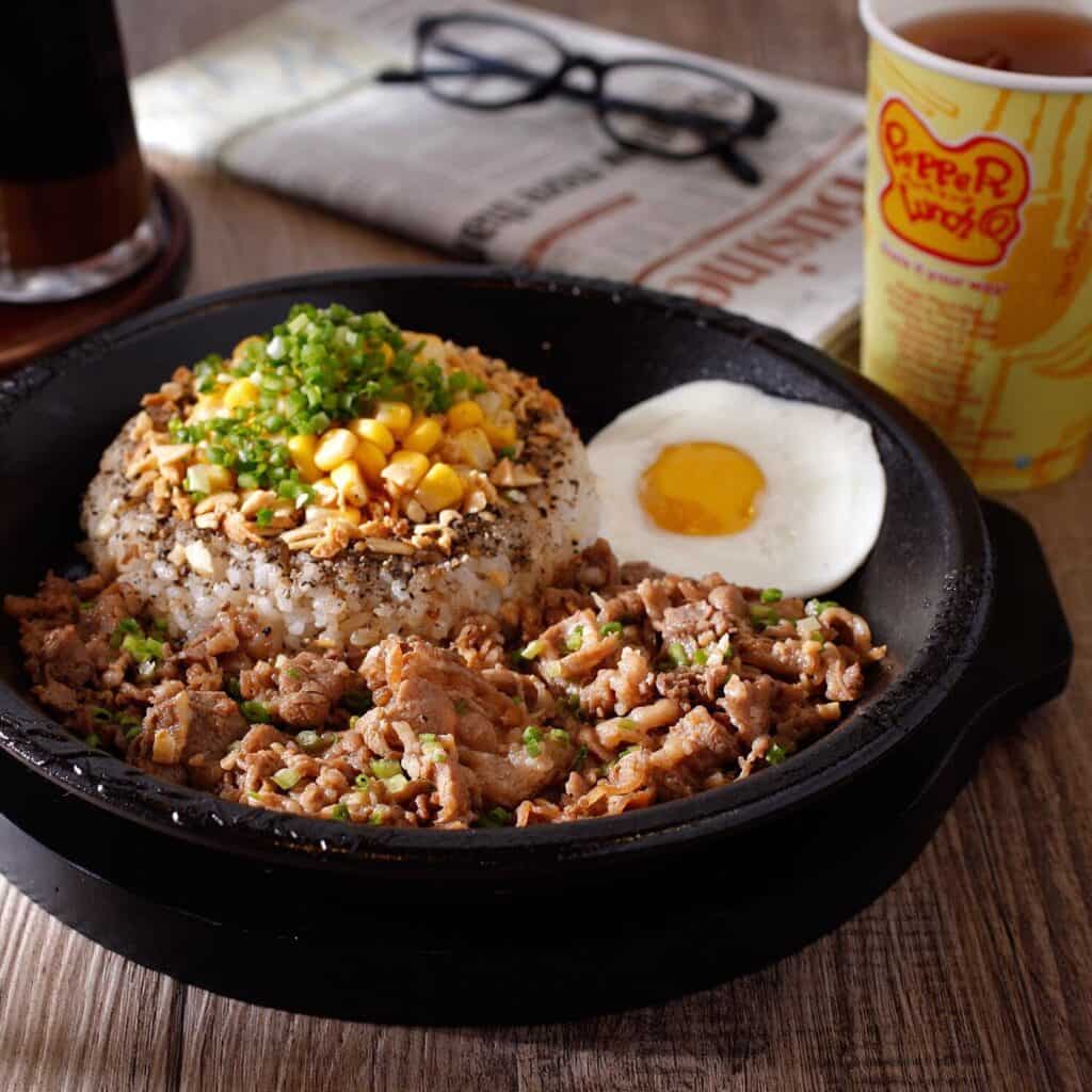 Beef tapa with egg pepper rice
