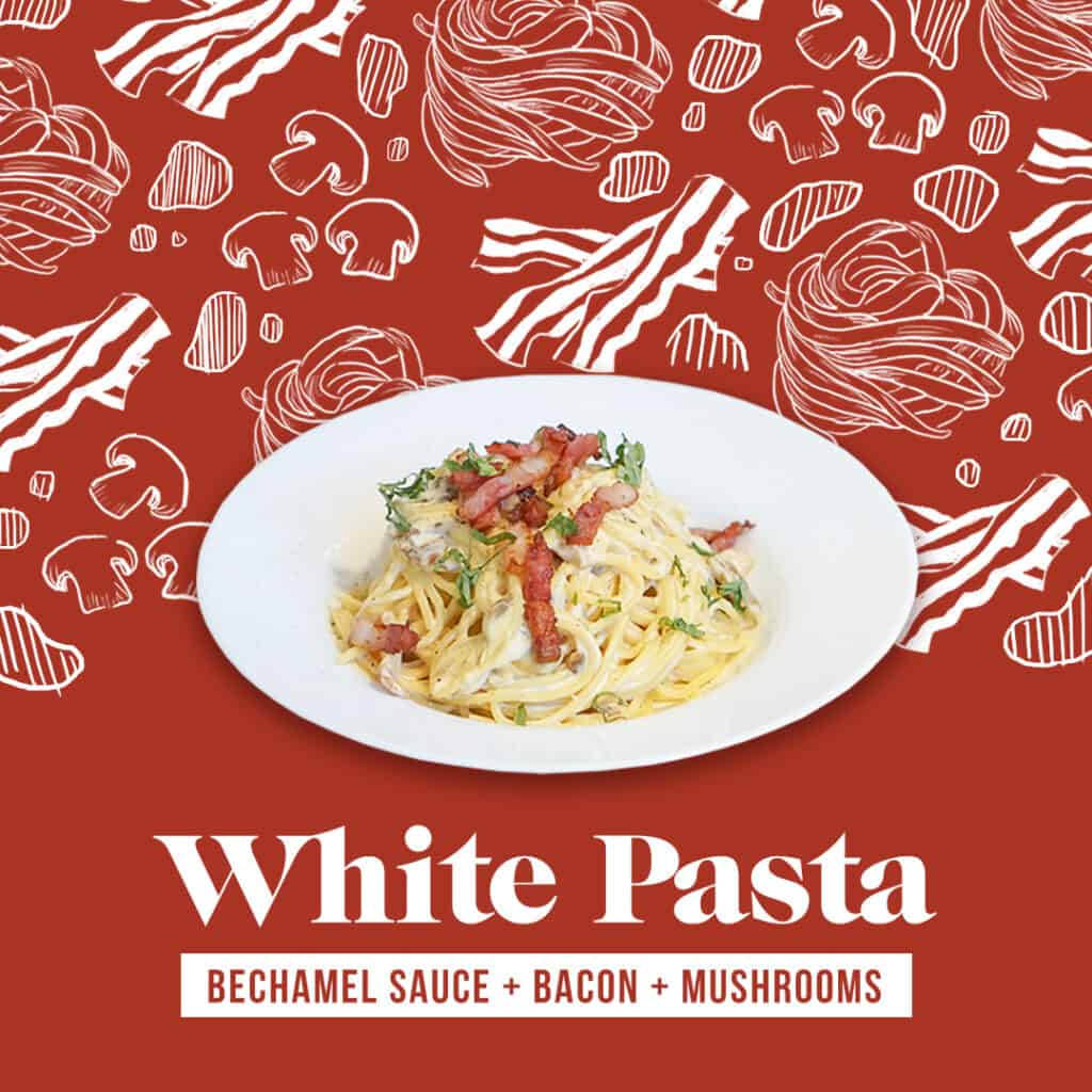 white pasta