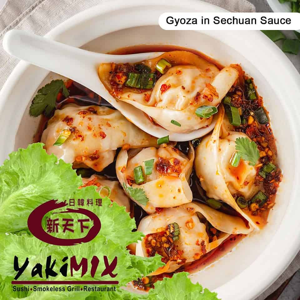 Yakimix's gyoza in szechuan sauce