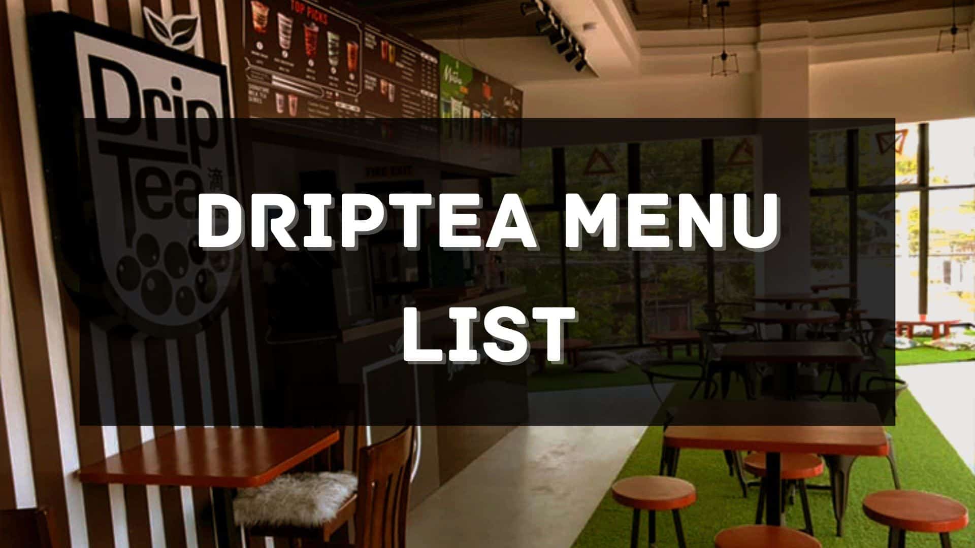driptea menu prices philippines