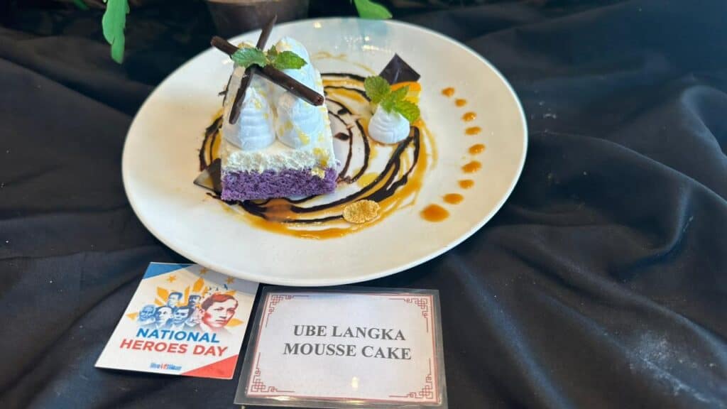 ube langka mousse cake