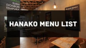 hanako menu prices philippines