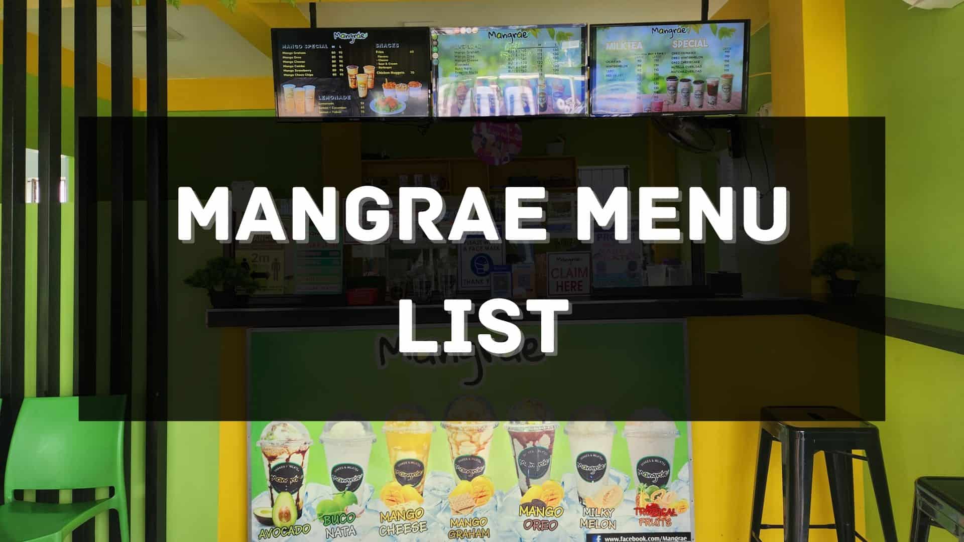 mangrae menu prices philippines