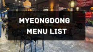 myeongdong korean gastropub menu prices philippines