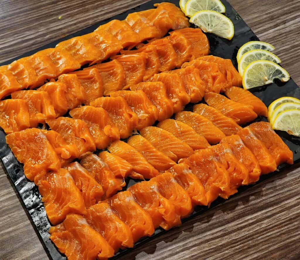 salmon sashimi