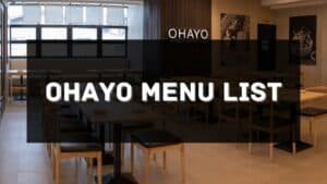 ohayo menu prices philippines