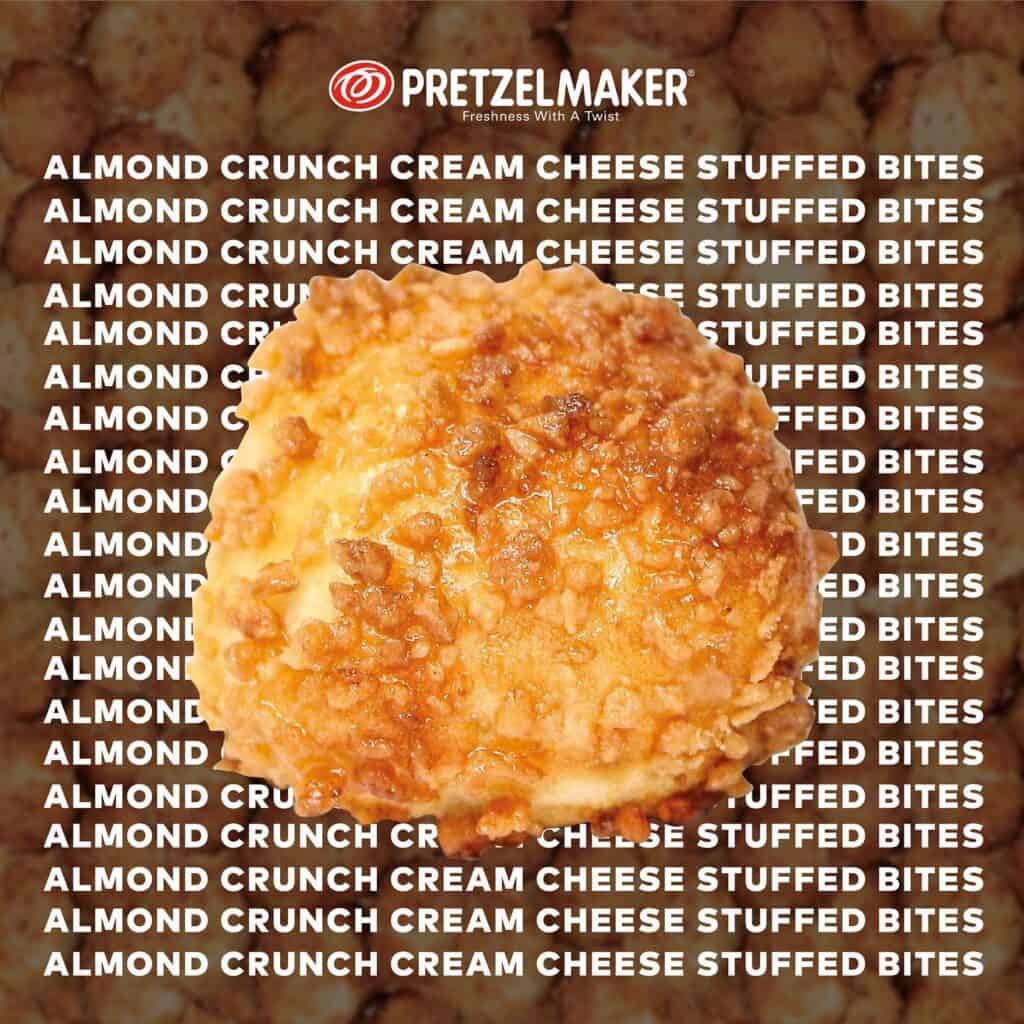 almond crunch cream cheese stuffed bites