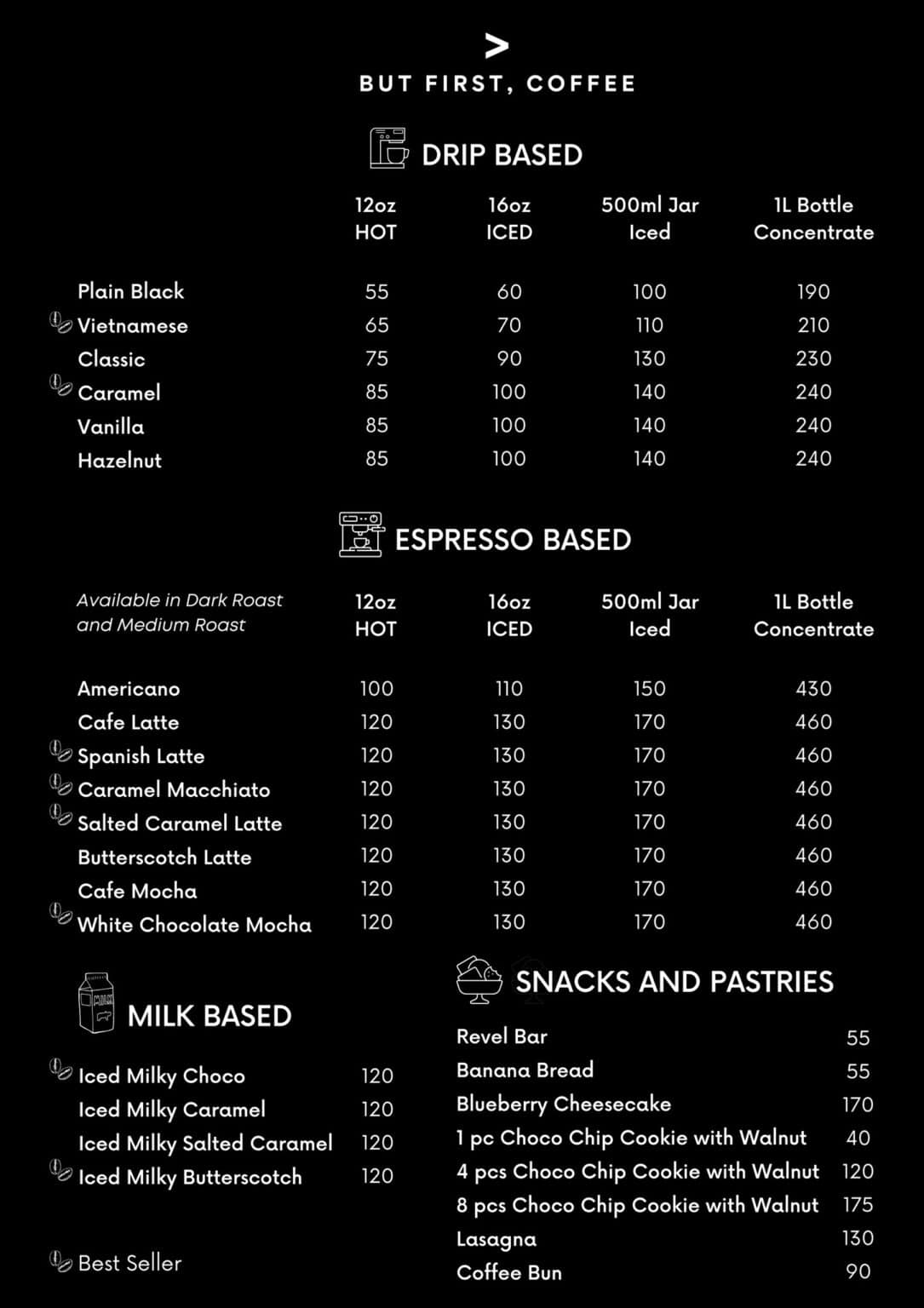 But First Coffee Menu Prices Philippines 2024 [Updated] — All About ...